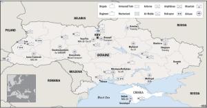 Map of the location of Ukraine's forces from IISS, as of 5 March